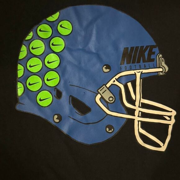 Nike boys Black and Navy T-shirt youth large football - Picture 2 of 5